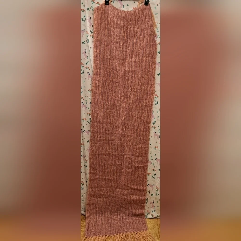 UNBELIEVABLE Vintage Retired RARE Sybil Connolly Pink Boho Irish Linen Scarf